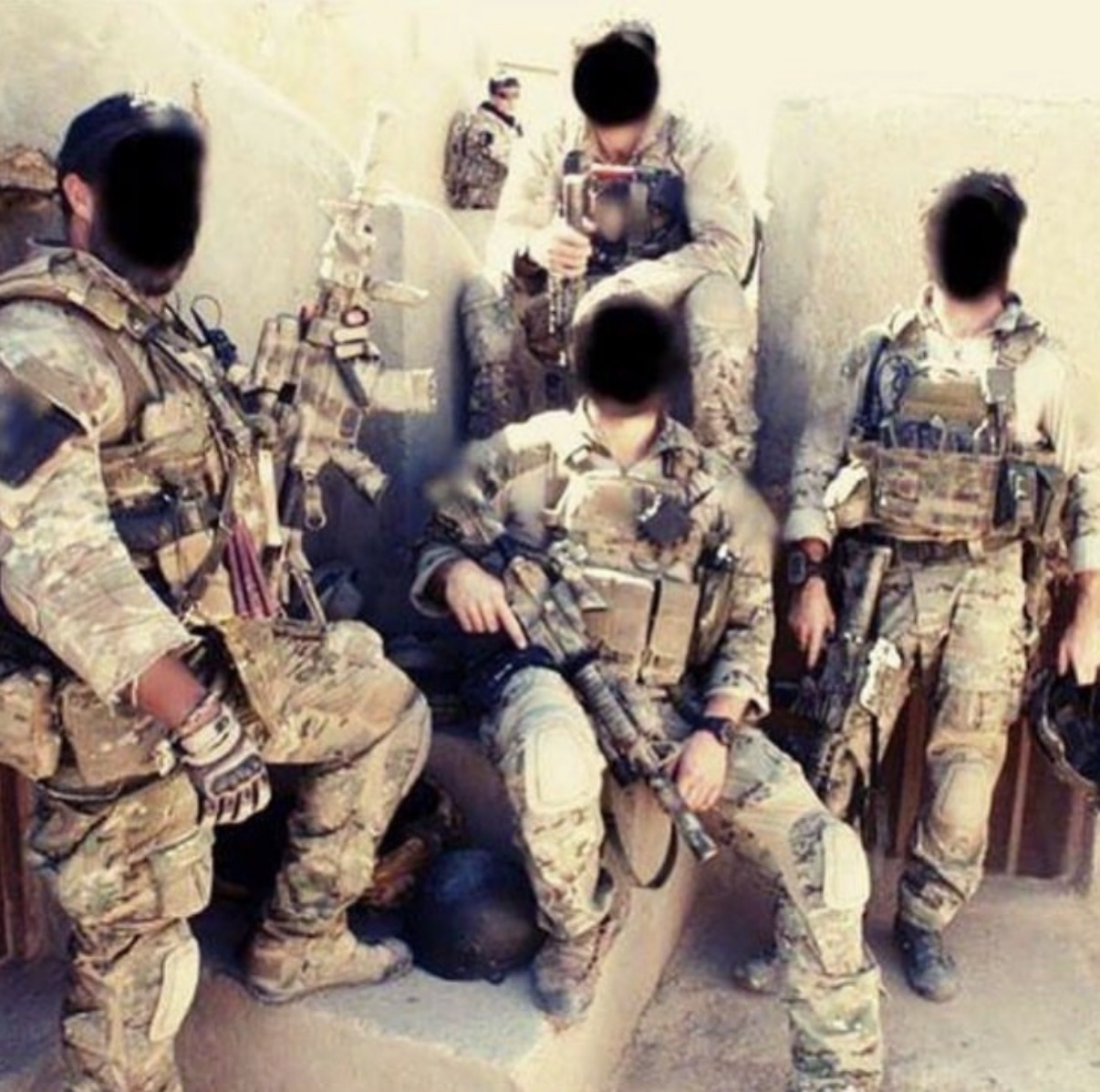 Operators resting between tasks during a field exercise